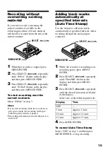 Preview for 19 page of Sony MZ-R501 Operating Instructions Manual