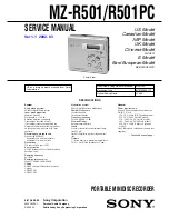 Sony MZ-R501 Service Manual preview