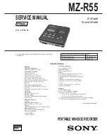 Sony MZ-R55 Service Manual preview