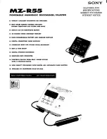 Preview for 1 page of Sony MZ-R55 Specification Sheet