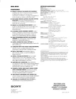 Preview for 2 page of Sony MZ-R55 Specification Sheet