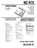 Предварительный просмотр 1 страницы Sony MZ-R70 Analog PCLink Service Manual