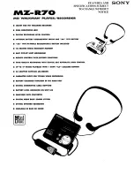 Sony MZ-R70 Analog PCLink Specification Sheet preview