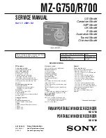 Sony MZ-R700 Service Manual preview