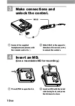 Предварительный просмотр 10 страницы Sony MZ-R701 Operating Instructions Manual