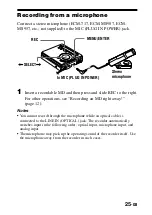 Предварительный просмотр 25 страницы Sony MZ-R701 Operating Instructions Manual