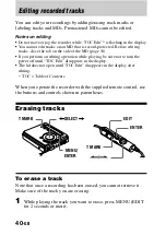 Предварительный просмотр 40 страницы Sony MZ-R701 Operating Instructions Manual