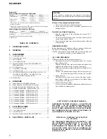 Preview for 2 page of Sony MZNH600D - Hi-MD Walkman Recorder Service Manual