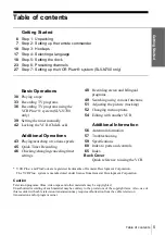 Preview for 5 page of Sony N700 - SLV - VCR Operating Instructions Manual