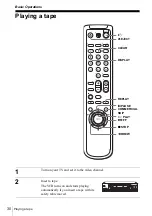 Preview for 30 page of Sony N700 - SLV - VCR Operating Instructions Manual