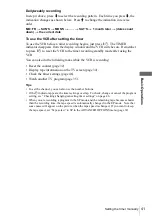 Preview for 41 page of Sony N700 - SLV - VCR Operating Instructions Manual