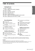 Preview for 5 page of Sony N900 - SLV - VCR Operating Instructions Manual