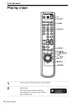 Preview for 42 page of Sony N900 - SLV - VCR Operating Instructions Manual