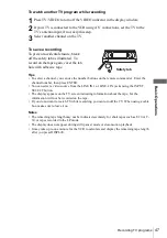 Preview for 47 page of Sony N900 - SLV - VCR Operating Instructions Manual