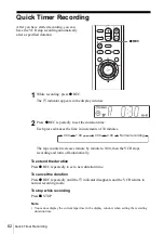 Preview for 62 page of Sony N900 - SLV - VCR Operating Instructions Manual