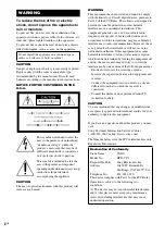 Предварительный просмотр 2 страницы Sony NAS-CZ1 M-Crew Operating Instructions Manual