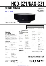 Sony NAS-CZ1 M-Crew Service Manual предпросмотр