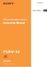 Sony NAV-U NV-U44/S Instruction Manual preview