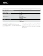 Предварительный просмотр 2 страницы Sony NAV-U NV-U44/S Specification Sheet