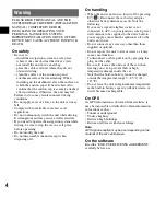 Preview for 4 page of Sony NAV-U NV-U52 Quick Start Manual