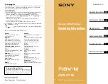 Sony NAV-U NVD-U11E Operating Instructions Manual preview