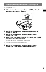 Предварительный просмотр 3 страницы Sony NAV-U NVD-U13E NAV-U NVD-U13R Operating Instructions Manual