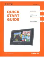 Sony nav-u Quick Start Manual preview