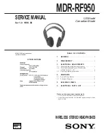 Preview for 1 page of Sony NC-AA MDR-RF950 Service Manual