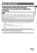 Preview for 11 page of Sony Network Walkman NW-E403 Operating Instructions Manual