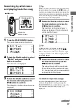 Preview for 17 page of Sony Network Walkman NW-E403 Operating Instructions Manual