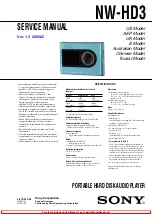 Sony Network Walkman NW-HD3 Service Manual preview