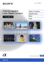 Предварительный просмотр 1 страницы Sony NEX-3N Instruction & Operation Manual