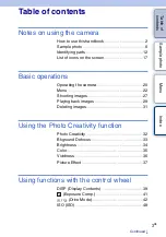 Предварительный просмотр 3 страницы Sony NEX-3N Instruction & Operation Manual