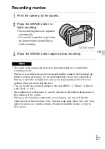 Предварительный просмотр 27 страницы Sony NEX-5T Instruction Manual