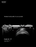 Sony NEX-7 &alpha Brochure & Specs preview