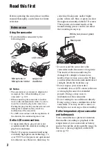 Предварительный просмотр 2 страницы Sony NEX-FS100N Operating Manual