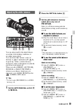 Предварительный просмотр 33 страницы Sony NEX-FS100N Operating Manual