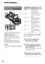 Предварительный просмотр 56 страницы Sony NEX-FS700 Operating Manual