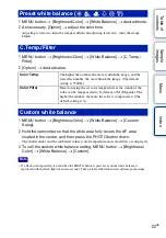 Preview for 22 page of Sony NEX-VG10 - Digital Hd Video Camera Recorder Handbook