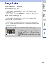 Preview for 23 page of Sony NEX-VG10 - Digital Hd Video Camera Recorder Handbook