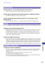 Preview for 71 page of Sony NSC-GC1 Network Sharing Camera Handbook