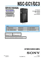 Предварительный просмотр 1 страницы Sony NSC-GC1 Network Sharing Camera Service Manual