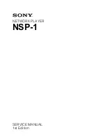 Предварительный просмотр 1 страницы Sony NSP-1 Service Manual