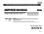 Preview for 1 page of Sony NSZ-GX70 Service Manual