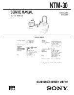 Preview for 1 page of Sony NTM-30 Service Manual