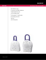 Preview for 1 page of Sony NTM-900 - Sound-sensor Nursery Monitor Specifications