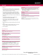 Preview for 2 page of Sony NTM-900 - Sound-sensor Nursery Monitor Specifications