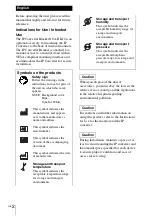 Preview for 10 page of Sony NUA-BK10 Instructions For Use Manual