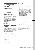 Preview for 75 page of Sony NUA-BK10 Instructions For Use Manual