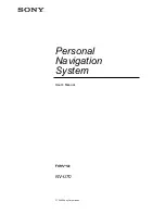 Sony NV-U70 - NAV-U Portable GPS Navigator User Manual preview